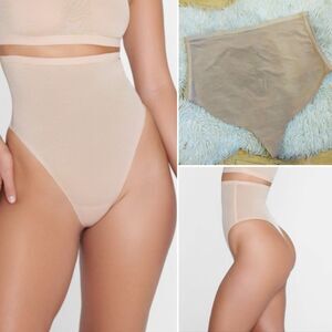 NWT Skims Womens Power Mesh High Waist Thong Jasper 4X
